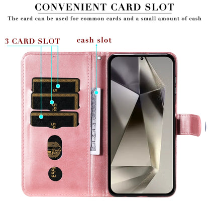 Fashion Calf Texture Zipper Leather Phone Case, For Galaxy S25 Ultra 5G, For Galaxy S24 FE 5G