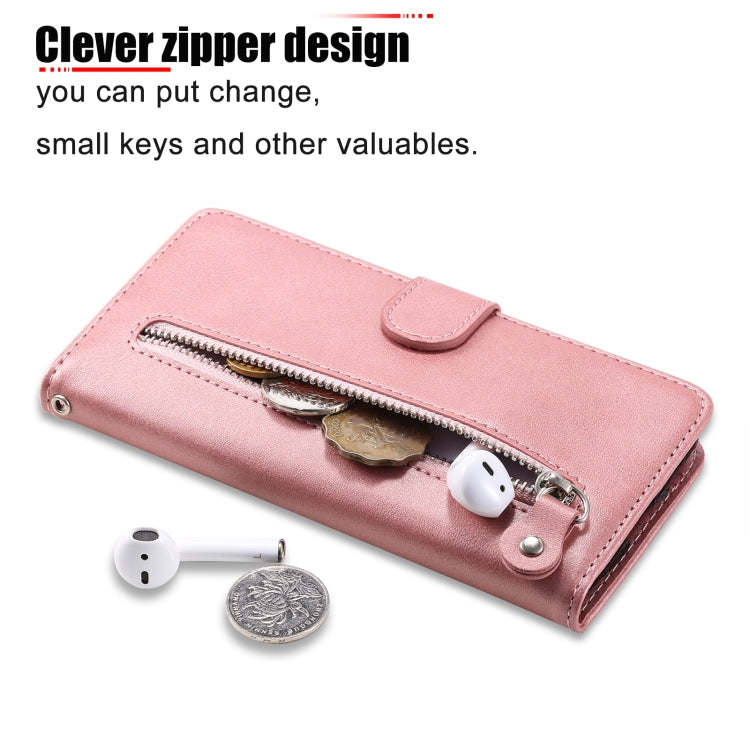Fashion Calf Texture Zipper Leather Phone Case, For Galaxy S25 Ultra 5G, For Galaxy S24 FE 5G