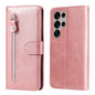 Fashion Calf Texture Zipper Leather Phone Case, For Galaxy S25 Ultra 5G, For Galaxy S24 FE 5G