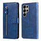Fashion Calf Texture Zipper Leather Phone Case, For Galaxy S25 Ultra 5G, For Galaxy S24 FE 5G