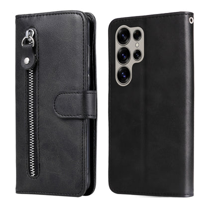 Fashion Calf Texture Zipper Leather Phone Case, For Galaxy S25 Ultra 5G, For Galaxy S24 FE 5G