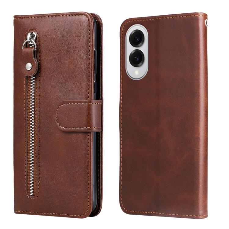 Fashion Calf Texture Zipper Leather Phone Case, For Samsung Galaxy S25 Edge 5G, For Samsung Galaxy S25 5G, For Samsung Galaxy S25+ 5G, For Samsung Galaxy S25 Ultra 5G