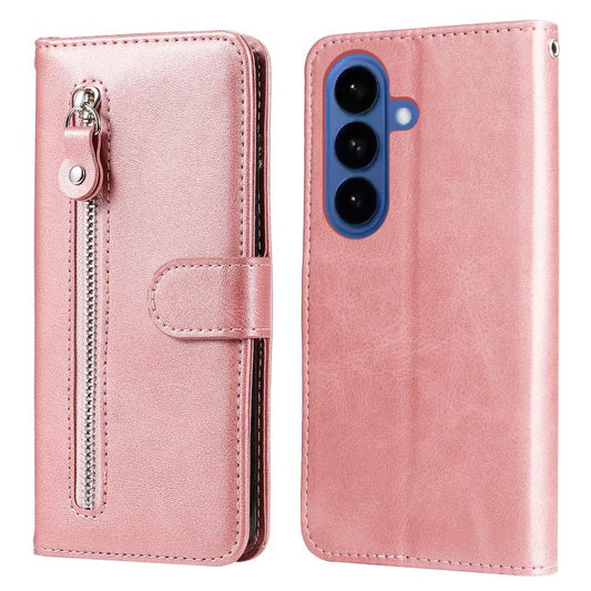 Fashion Calf Texture Zipper Leather Phone Case, For Galaxy S26 5G, For Galaxy S25 Edge 5G, For Galaxy S25 5G, For Galaxy S25+ 5G