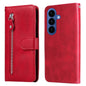 Fashion Calf Texture Zipper Leather Phone Case, For Samsung Galaxy S26+ 5G, For Samsung Galaxy S26 Edge 5G, For Samsung Galaxy S26 Ultra 5G, For Samsung Galaxy S26 Pro 5G