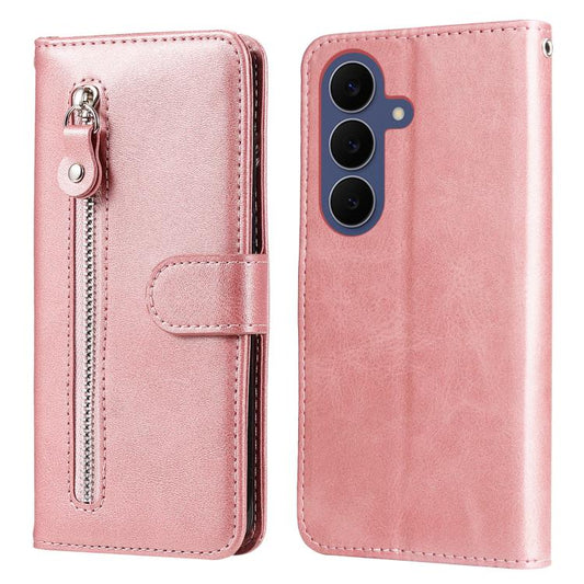 Fashion Calf Texture Zipper Leather Phone Case, For Galaxy S26 FE 5G, For Galaxy S26+ 5G, For Galaxy S26 Edge 5G, For Galaxy S26 Ultra 5G