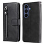 Fashion Calf Texture Zipper Leather Phone Case, For Galaxy S26 FE 5G, For Galaxy S26+ 5G, For Galaxy S26 Edge 5G, For Galaxy S26 Ultra 5G