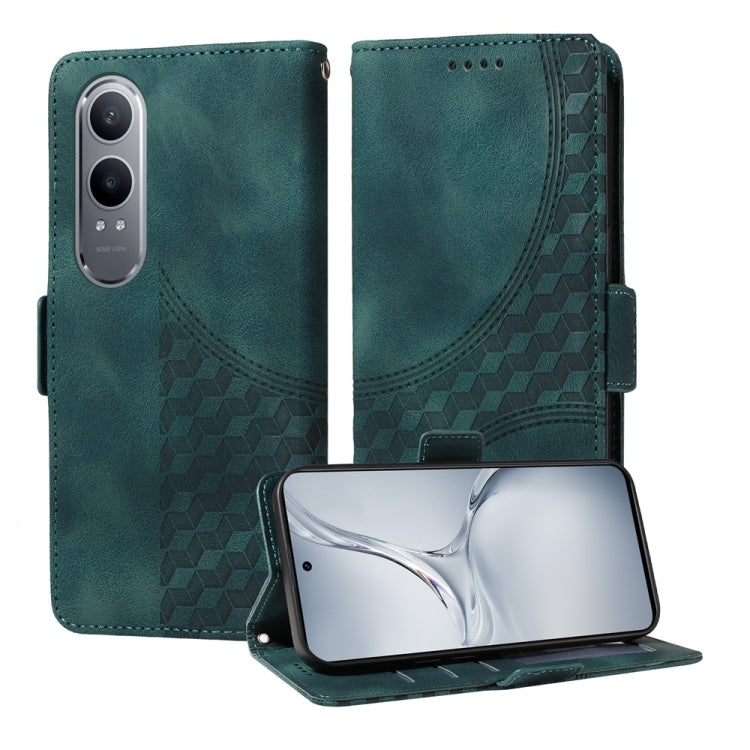 Embossed Rhombus Starry Leather Phone Case