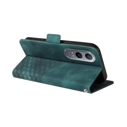 Embossed Rhombus Starry Leather Phone Case