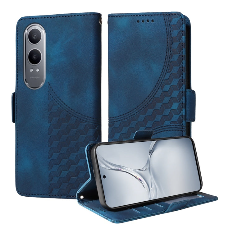 Embossed Rhombus Starry Leather Phone Case