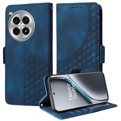 Embossed Rhombus Starry Leather Phone Case
