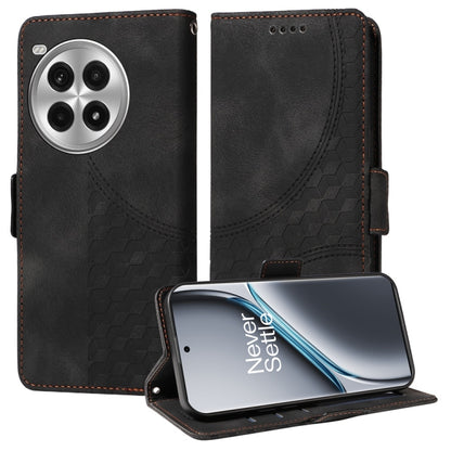 Embossed Rhombus Starry Leather Phone Case