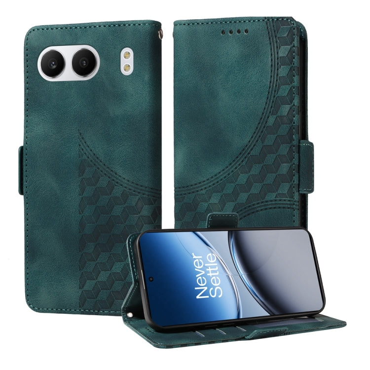 Embossed Rhombus Starry Leather Phone Case