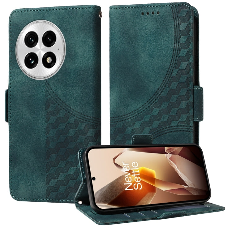 Embossed Rhombus Starry Leather Phone Case