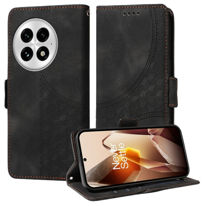 Embossed Rhombus Starry Leather Phone Case