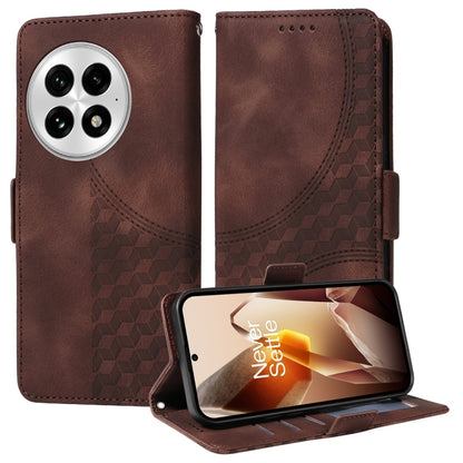 Embossed Rhombus Starry Leather Phone Case