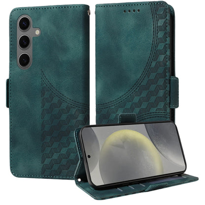 Embossed Rhombus Starry Leather Phone Case