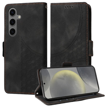 Embossed Rhombus Starry Leather Phone Case