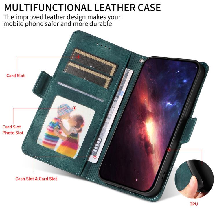 Embossed Rhombus Starry Leather Phone Case