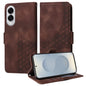 Embossed Rhombus Starry Leather Phone Case