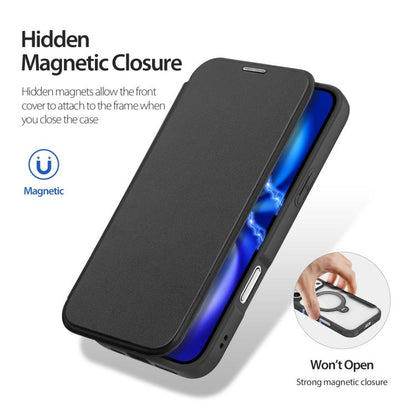 DUX DUCIS Skin X Pro Series MagSafe Ring Holder Leather Phone Case, For iPhone 18 Pro / 17 Pro, For iPhone 18 Pro Max / 17 Pro Max, For iPhone 17e / 16e, For iPhone 17, For iPhone Air, For iPhone 16 Pro Max, For iPhone 16 Pro, For iPhone 16 Plus       ...