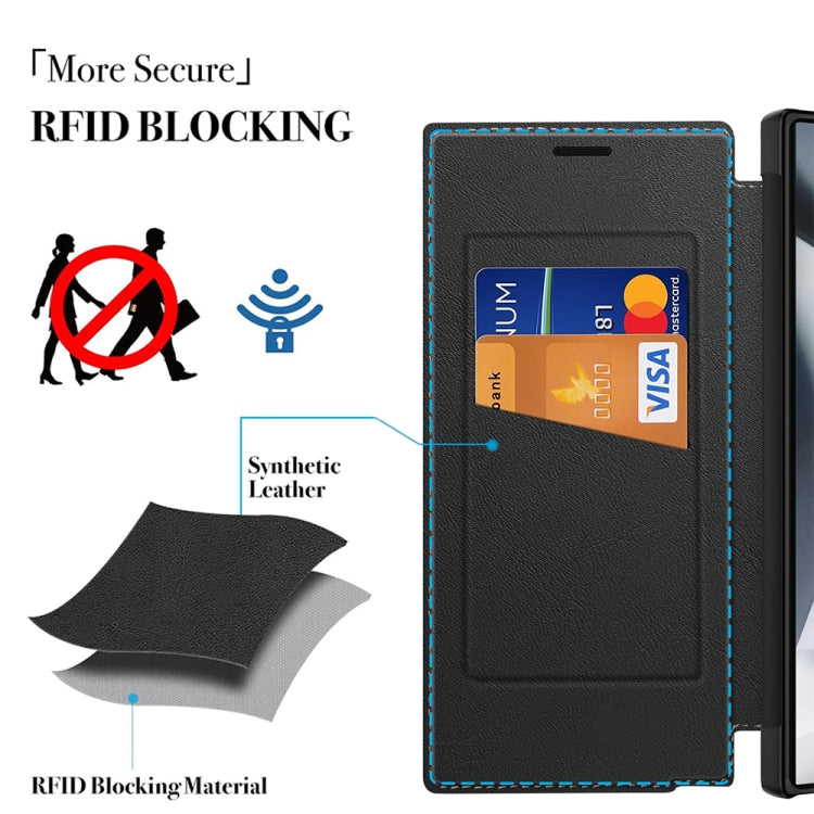 Magnetic Armor Series RFID Card Slots Leather Phone Case