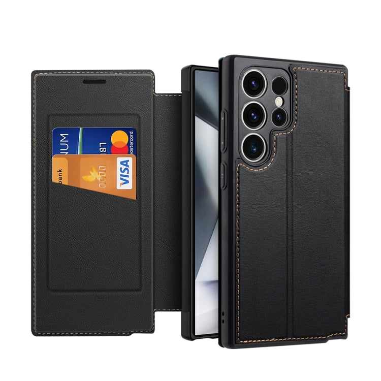 Magnetic Armor Series RFID Card Slots Leather Phone Case