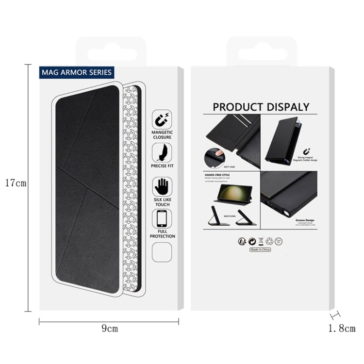 Magnetic Armor Series RFID Card Slots Leather Phone Case