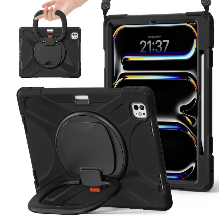 Silicone Hybrid PC Tablet Case with Holder & Shoulder Strap