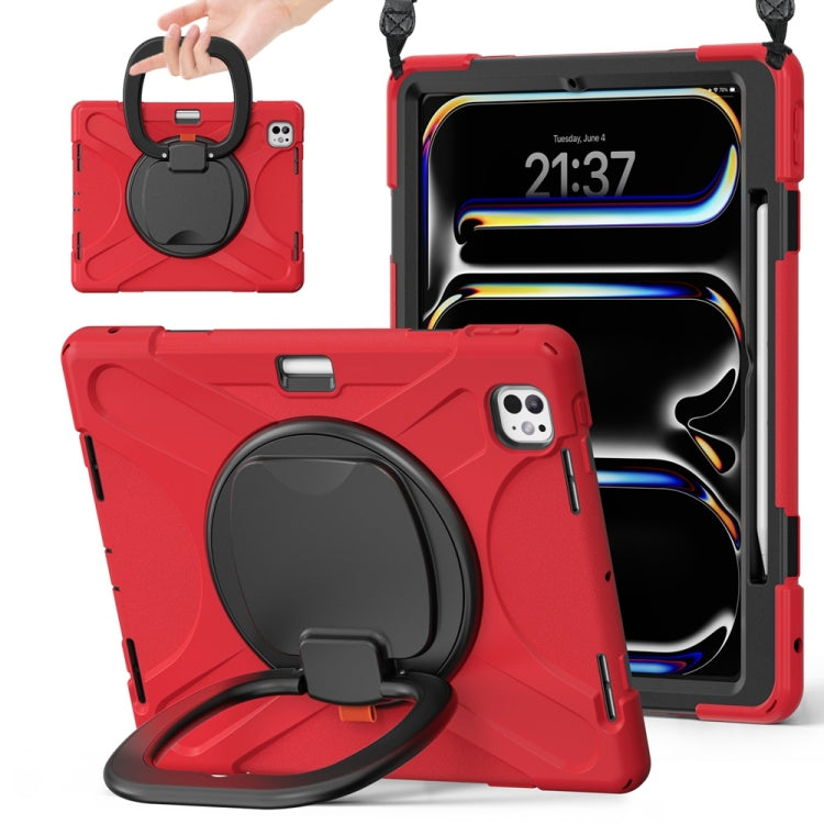 Silicone Hybrid PC Tablet Case with Holder & Shoulder Strap