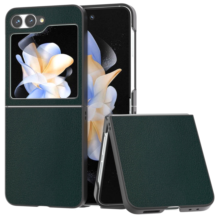 PU Leather Black Frame Full Coverage Phone Case, For Samsung Galaxy Z Flip6 / Flip7 FE, For Samsung Galaxy Z Fold6