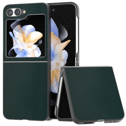 PU Leather Black Frame Full Coverage Phone Case, For Samsung Galaxy Z Flip6 / Flip7 FE, For Samsung Galaxy Z Fold6