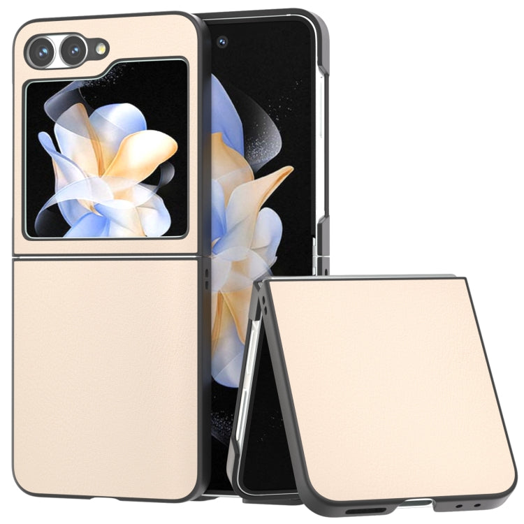 PU Leather Black Frame Full Coverage Phone Case, For Samsung Galaxy Z Flip6 / Flip7 FE, For Samsung Galaxy Z Fold6