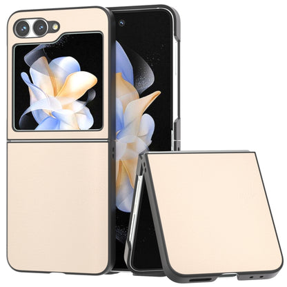 PU Leather Black Frame Full Coverage Phone Case, For Samsung Galaxy Z Flip6 / Flip7 FE, For Samsung Galaxy Z Fold6