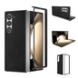 PU Leather Black Frame Full Coverage Phone Case, For Samsung Galaxy Z Flip6 / Flip7 FE, For Samsung Galaxy Z Fold6