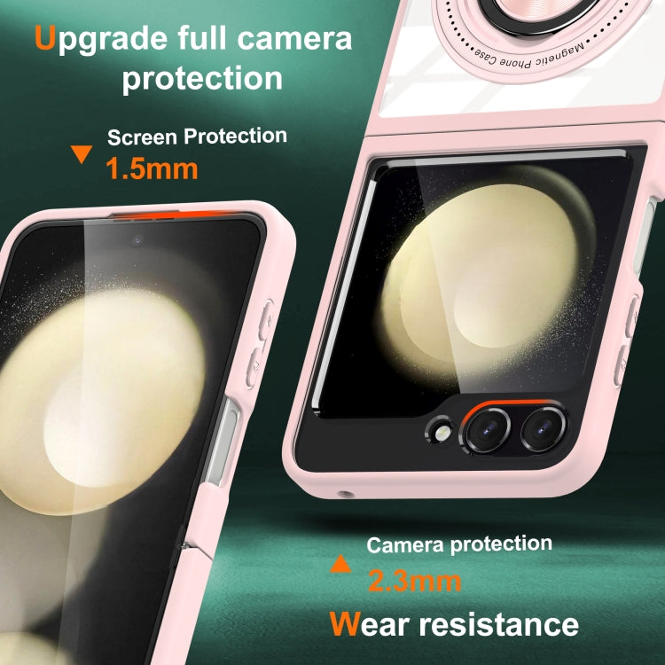 Magnetic Rotating Ring Holder Phone Case, For Samsung Galaxy Z Flip6 / Flip7 FE, For Samsung Galaxy Z Flip5