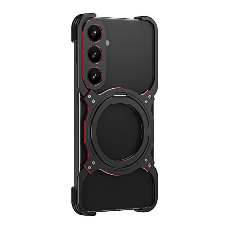 Mechanical Arm Borderless MagSafe Holder Metal Phone Case, For Samsung Galaxy S24+ 5G, For Samsung Galaxy S24 5G