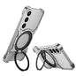 Mechanical Arm Borderless MagSafe Holder Metal Phone Case, For Samsung Galaxy S25 5G, For Samsung Galaxy S25+ 5G, For Samsung Galaxy S25 Ultra 5G, For Samsung Galaxy S24 Ultra 5G