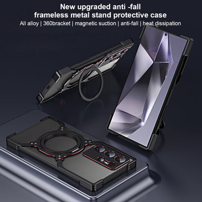 Mechanical Arm Borderless MagSafe Holder Metal Phone Case, For Samsung Galaxy S24+ 5G, For Samsung Galaxy S24 5G