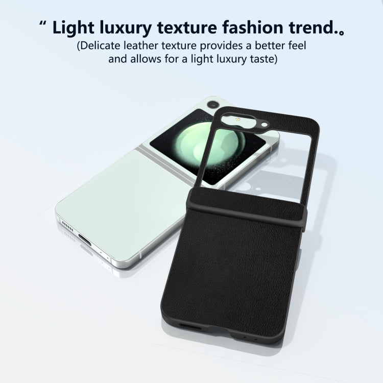 Three Parts Skin Feel PU Leather Full Coverage Phone Case, For Samsung Galaxy Z Flip6 / Flip7 FE