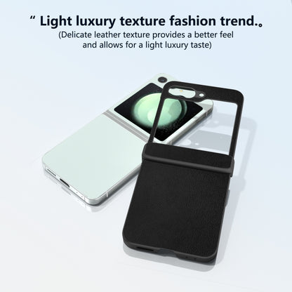 Three Parts Skin Feel PU Leather Full Coverage Phone Case, For Samsung Galaxy Z Flip6 / Flip7 FE