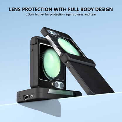 Three Parts Skin Feel PU Leather Full Coverage Phone Case, For Samsung Galaxy Z Flip6 / Flip7 FE