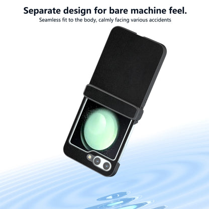 Three Parts Skin Feel PU Leather Full Coverage Phone Case, For Samsung Galaxy Z Flip6 / Flip7 FE