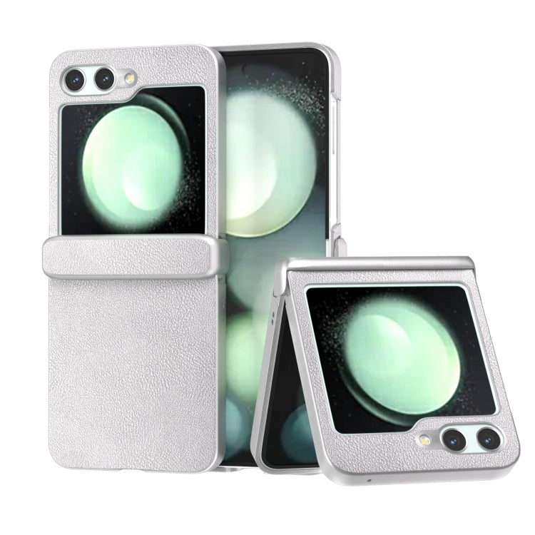 Three Parts Skin Feel PU Leather Full Coverage Phone Case, For Samsung Galaxy Z Flip6 / Flip7 FE