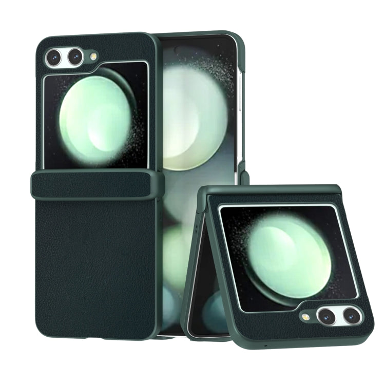 Three Parts Skin Feel PU Leather Full Coverage Phone Case, For Samsung Galaxy Z Flip6 / Flip7 FE