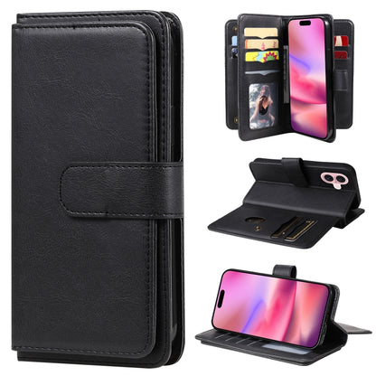 Multi-Function Wallet 10 Card Slots Leather Phone Case