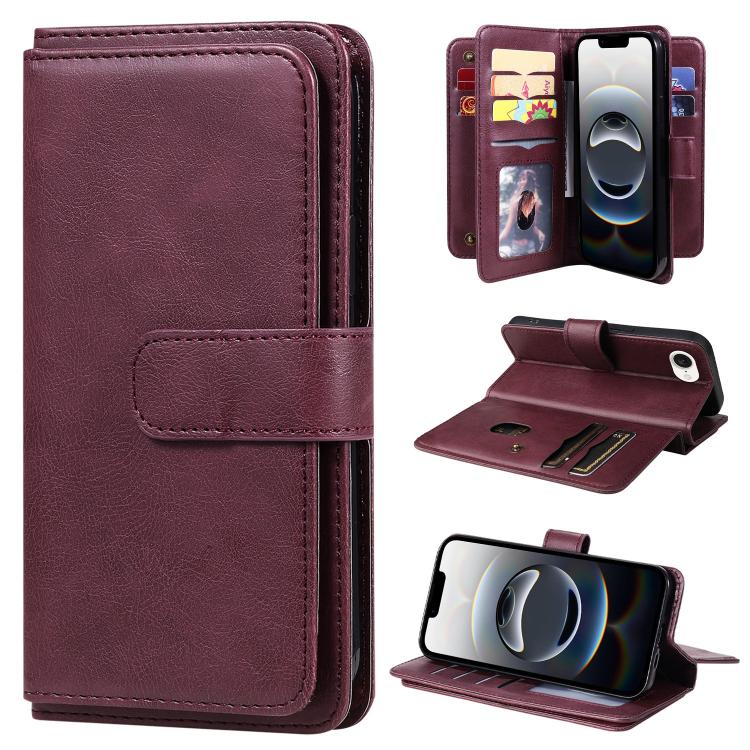 Multi-Function Wallet 10 Card Slots Leather Phone Case, For iPhone 18 Pro / 17 Pro, For iPhone 18 Pro Max / 17 Pro Max, For iPhone 17e / 16e, For iPhone 17