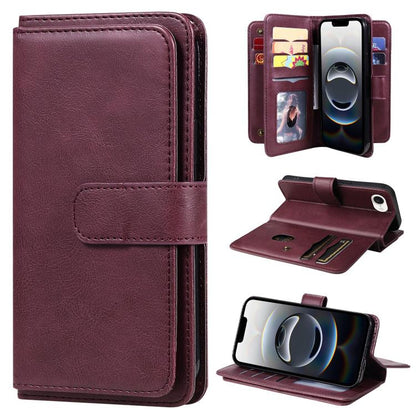 Multi-Function Wallet 10 Card Slots Leather Phone Case, For iPhone 18 Pro / 17 Pro, For iPhone 18 Pro Max / 17 Pro Max, For iPhone 17e / 16e, For iPhone 17