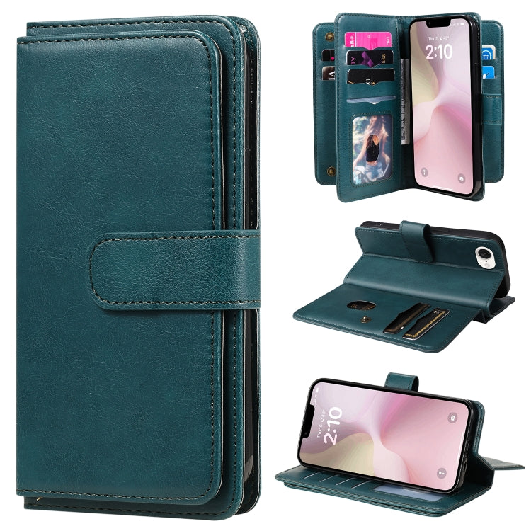 Multi-Function Wallet 10 Card Slots Leather Phone Case