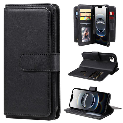 Multi-Function Wallet 10 Card Slots Leather Phone Case, For iPhone 18 Pro / 17 Pro, For iPhone 18 Pro Max / 17 Pro Max, For iPhone 17e / 16e, For iPhone 17