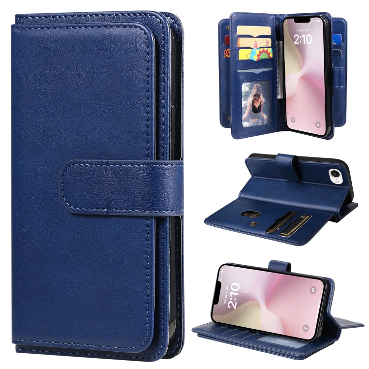 Multi-Function Wallet 10 Card Slots Leather Phone Case